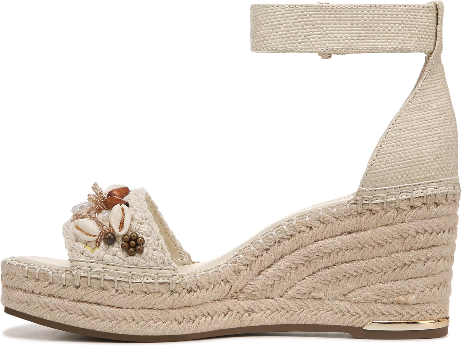 Franco Sarto Womens Clemens Jute Wrapped Espadrille Wedge Sandals