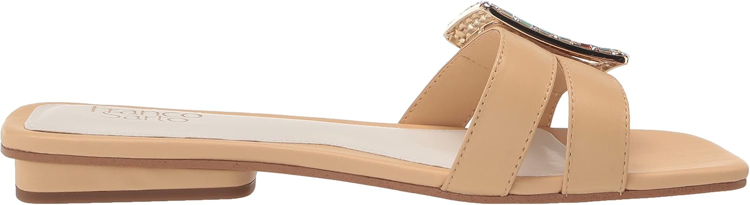 Franco Sarto Womens Nalani Jeweled Slide Sandal