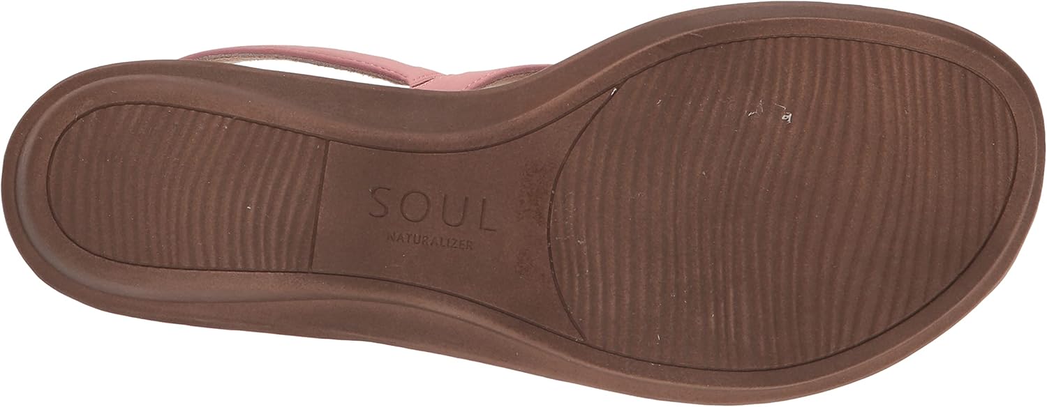 Soul by Naturalizer Womens Sing-2 Thong T Strap Flower Detail Sandals