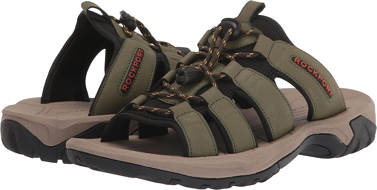 Rockport Mens Byron Bungee Slide Sandals