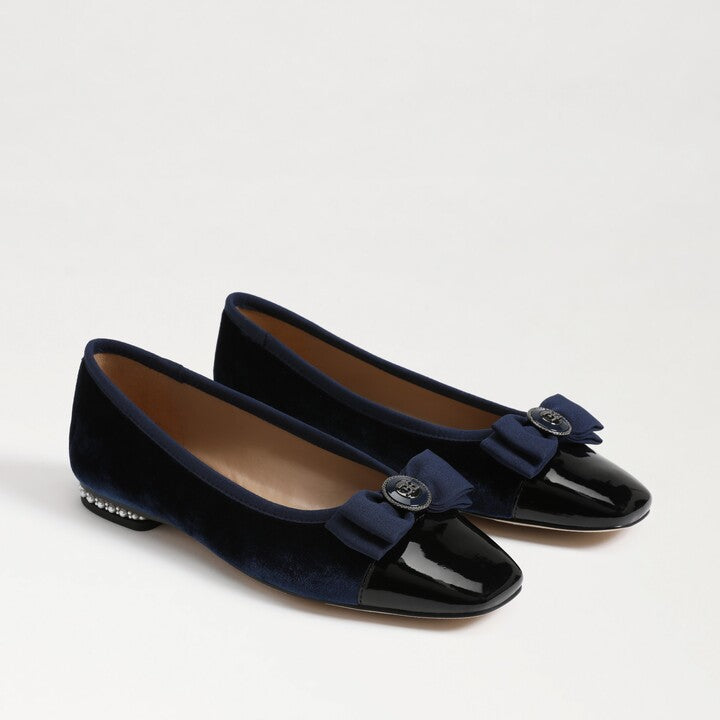 Navy Velvet/Black Patent