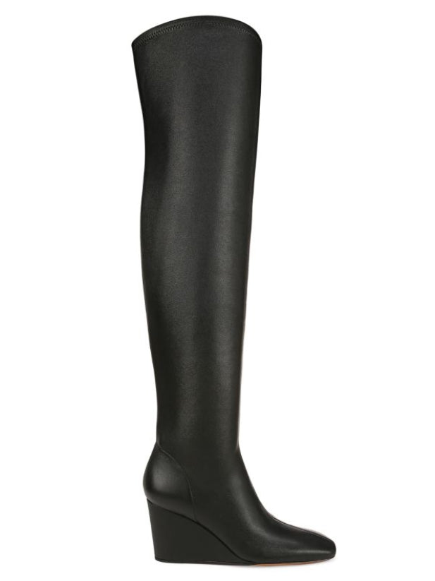 Vince Womens Arlet Knee High Wedge Boots