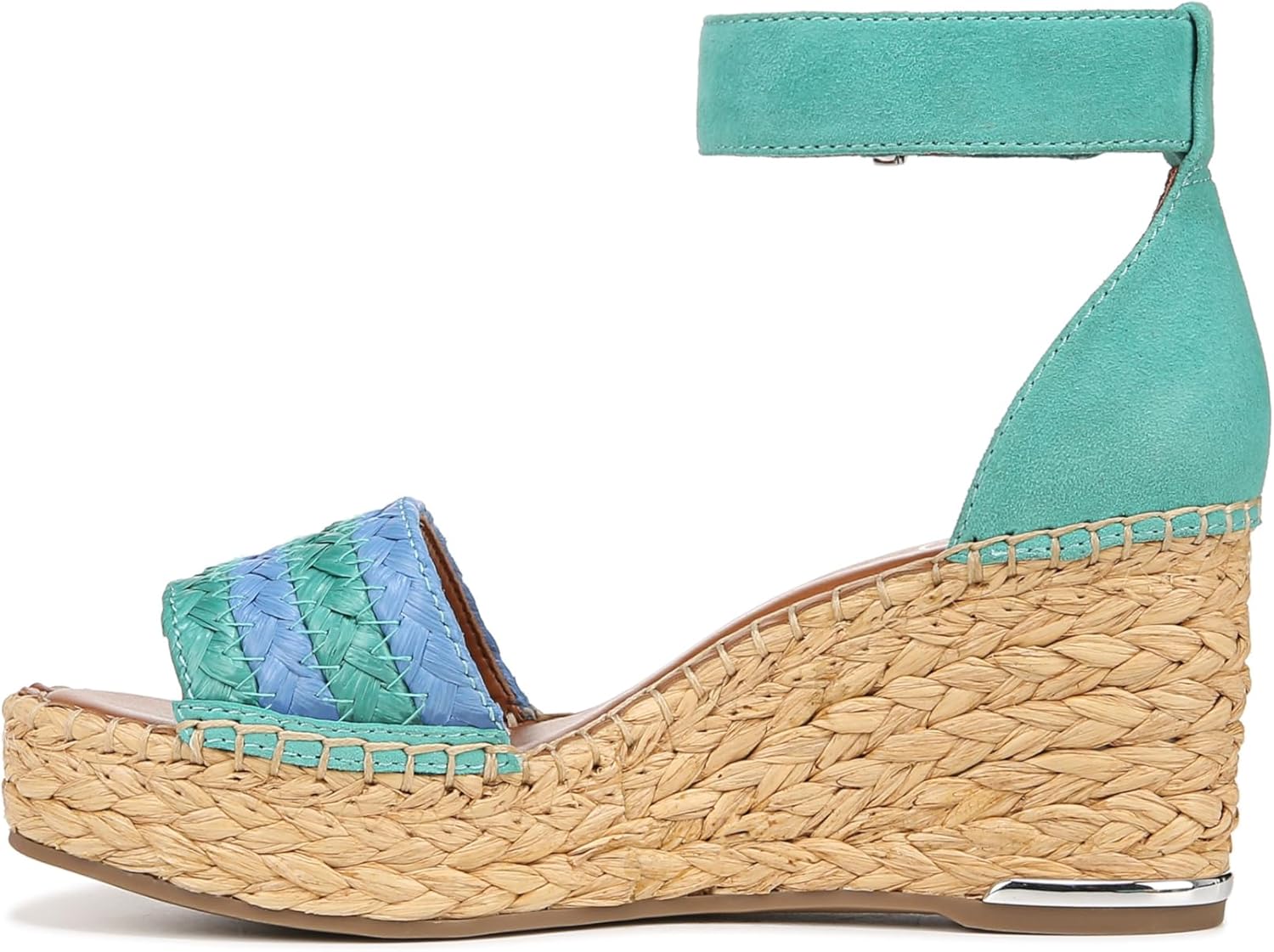 Franco Sarto Womens Clemens Raffia Espadrille Wedge Sandals