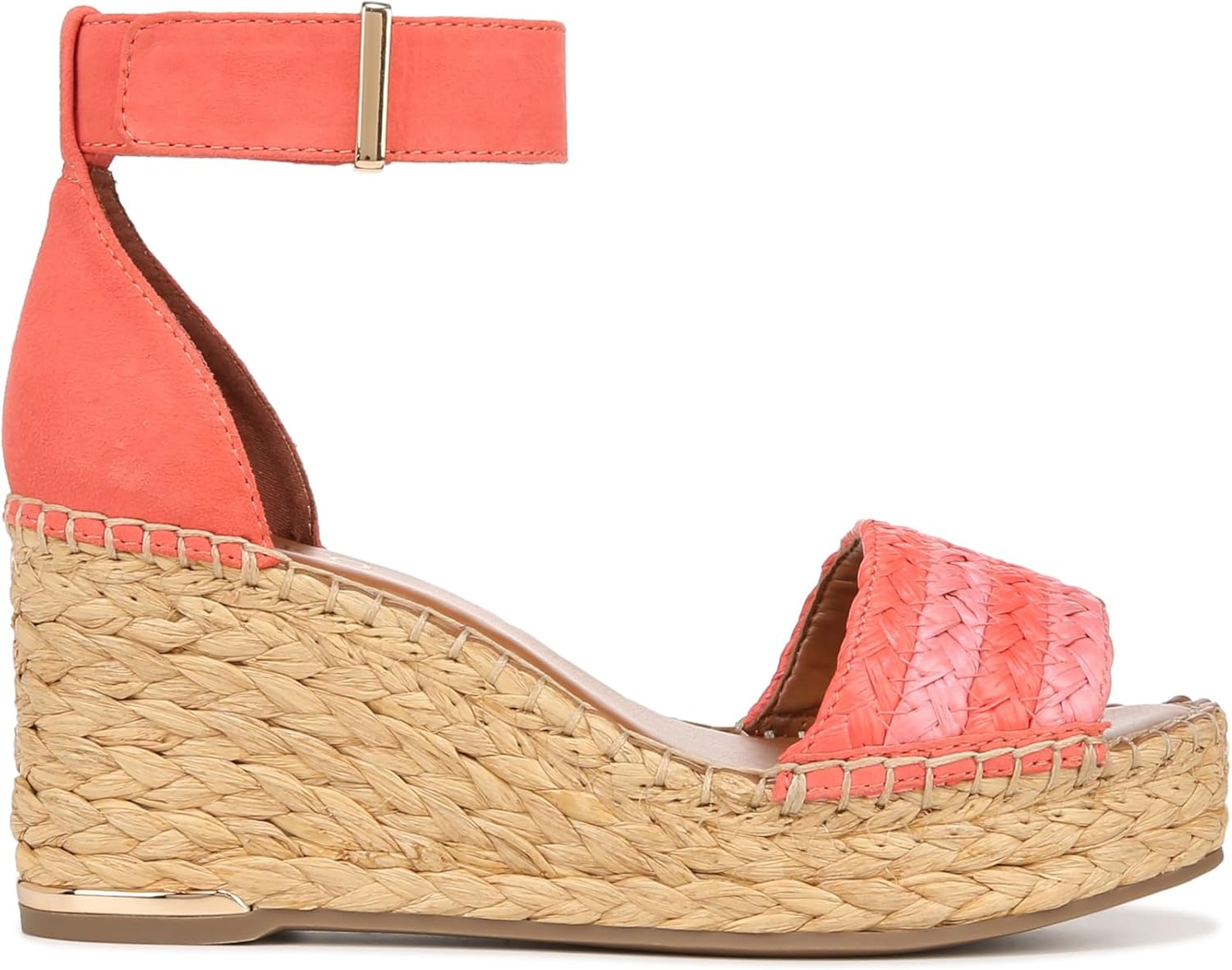 Franco Sarto Womens Clemens Raffia Espadrille Wedge Sandals