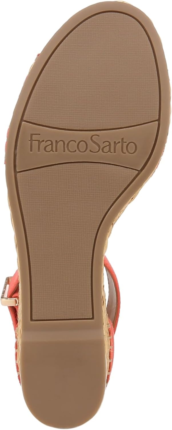 Franco Sarto Womens Clemens Raffia Espadrille Wedge Sandals