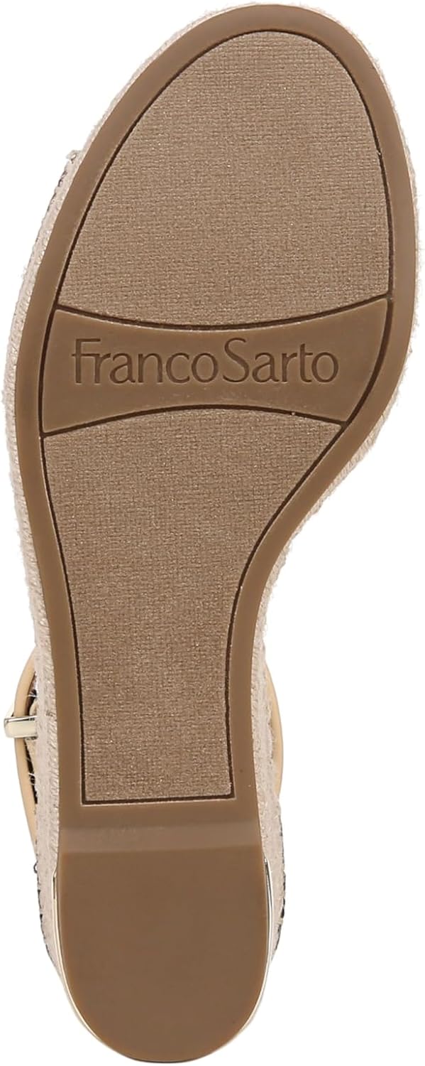 Franco Sarto Womens Clemens Jute Wrapped Espadrille Wedge Sandals