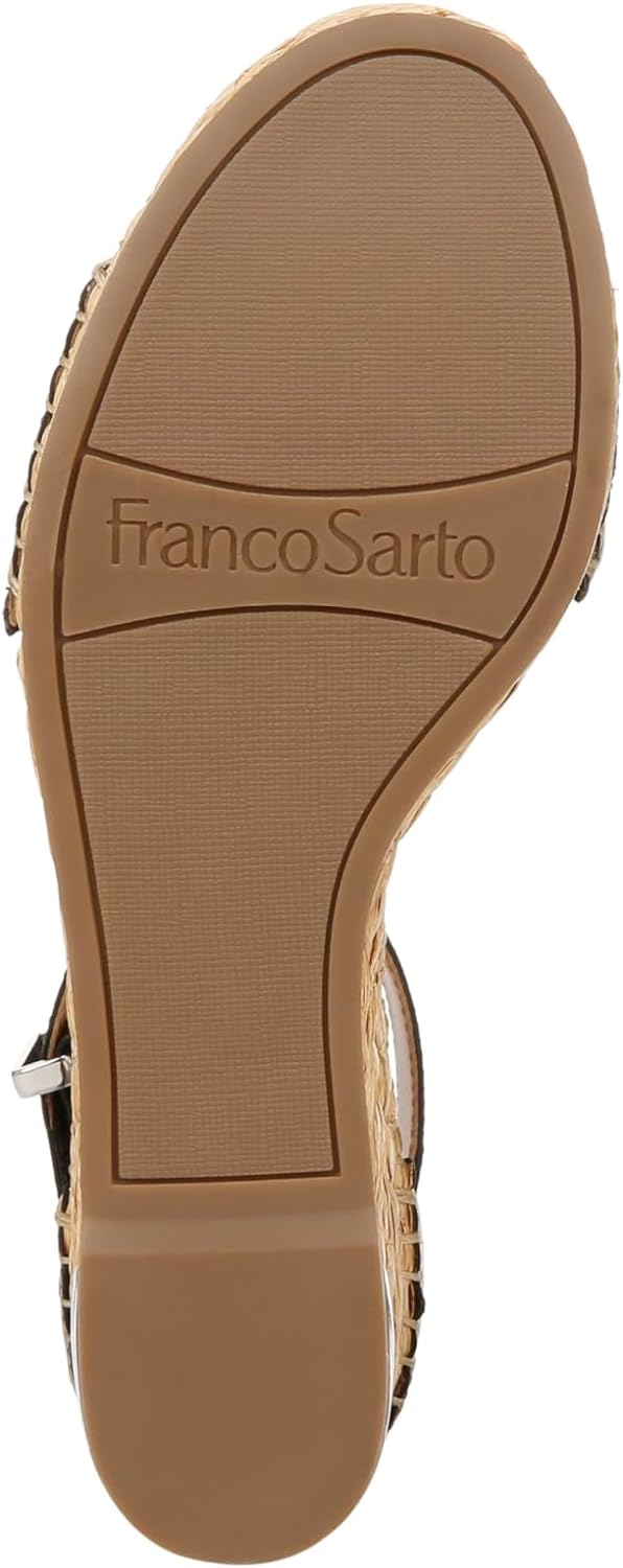 Franco Sarto Womens Clemens Raffia Espadrille Wedge Sandals