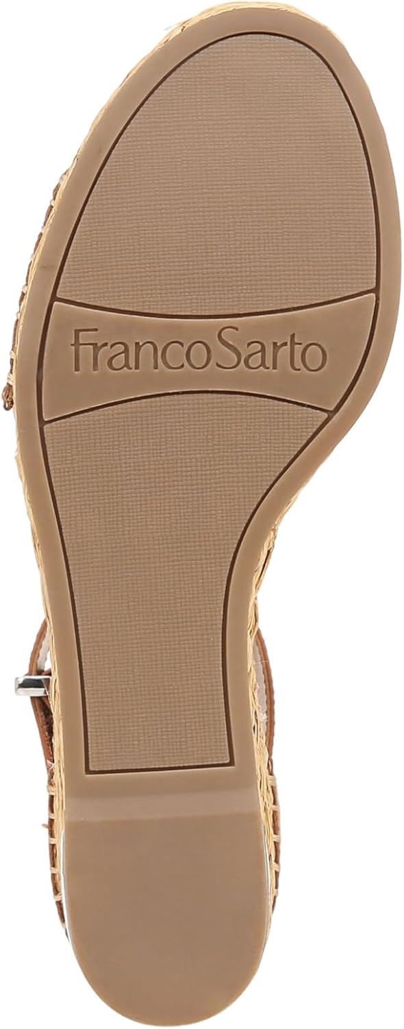 Franco Sarto Womens Clemens Raffia Espadrille Wedge Sandals