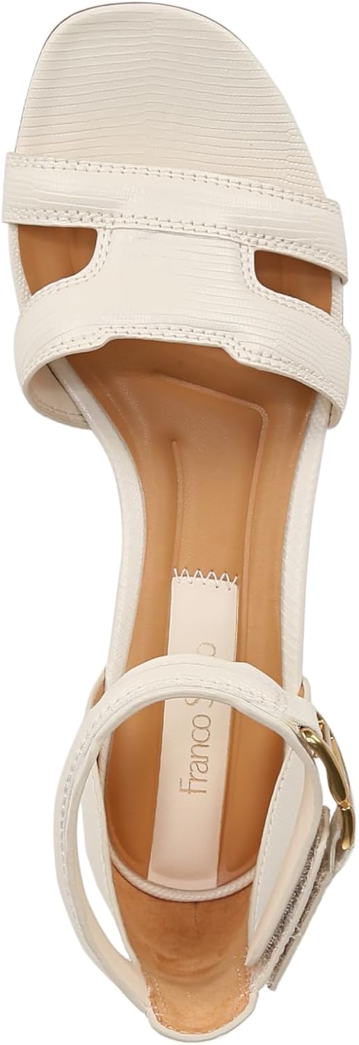 Franco Sarto Women's Nora Ankle Strap Low Block Heel Sandal