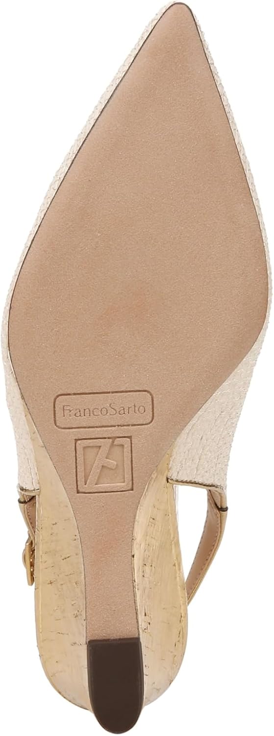 Franco Sarto Women's Tessa Pointed Toe Slingback Wedge Pump