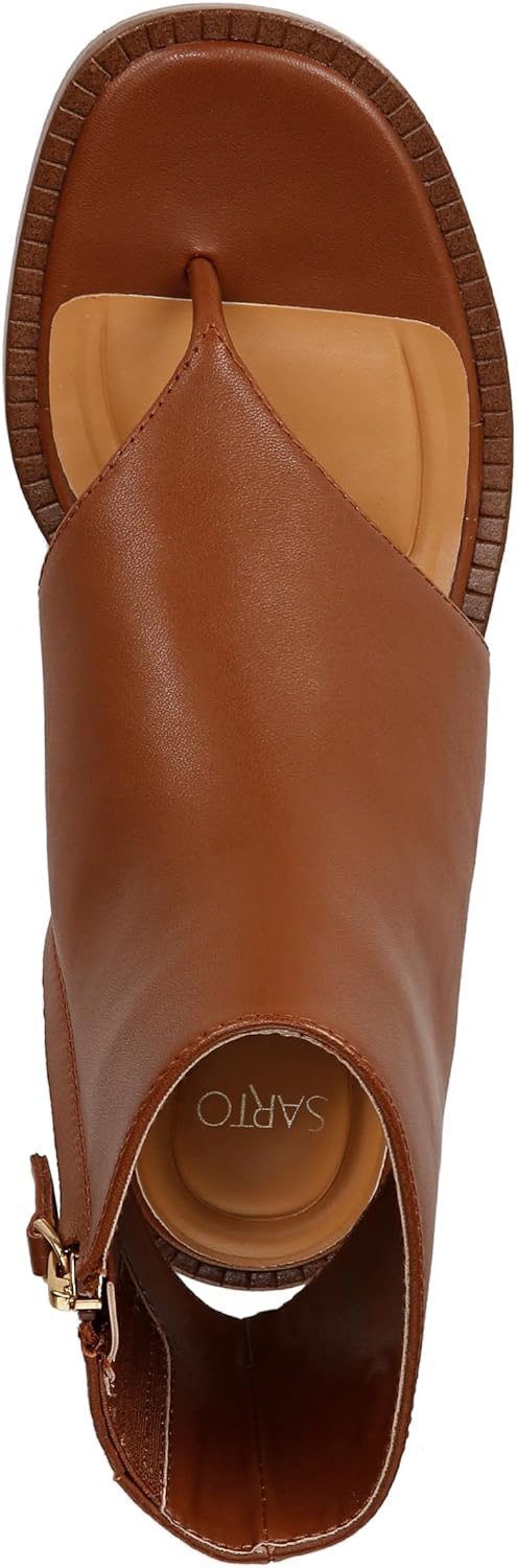 Franco Sarto Womens Skye Zip Open Toe Cutaway Sandal