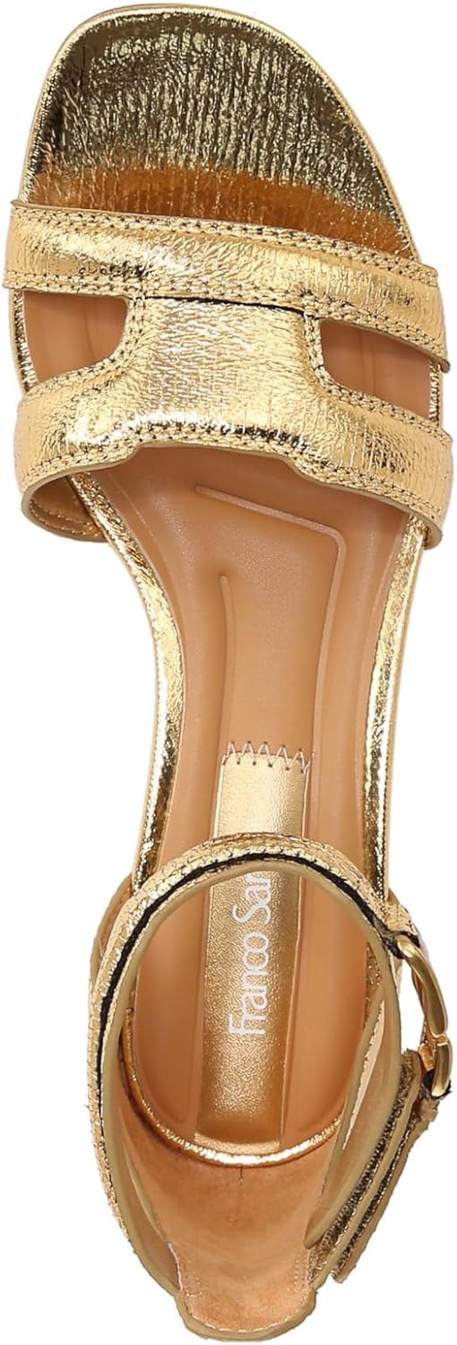 Franco Sarto Women's Nora Ankle Strap Low Block Heel Sandal