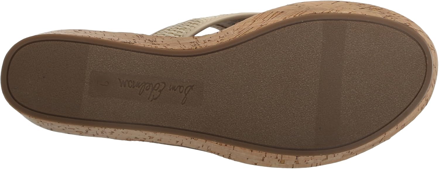 Sam Edelman Women's Ruth Logo Cork Platform Thong Slide Sandals