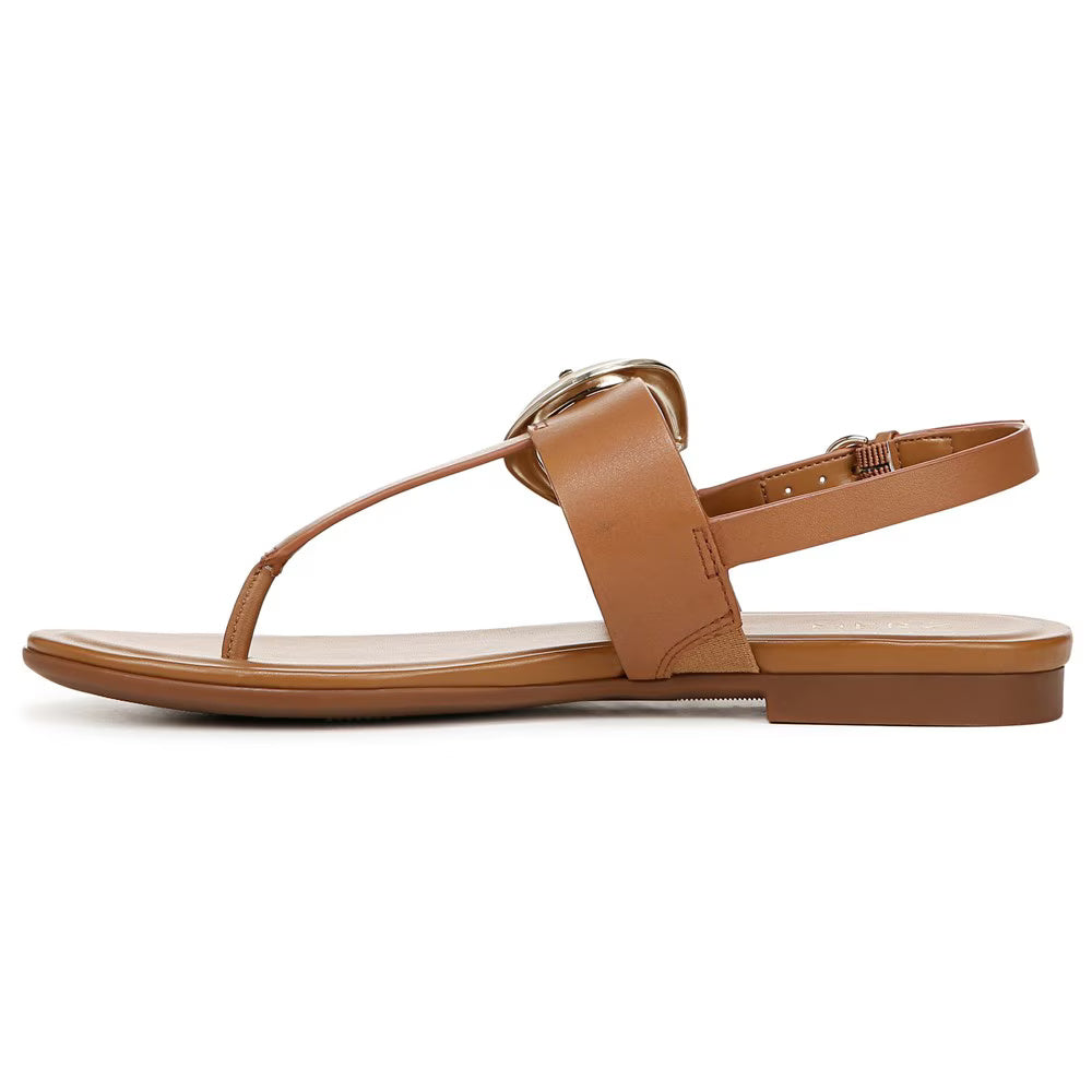 Naturalizer Womens Taylor T-Strap Slingback Flat Sandal