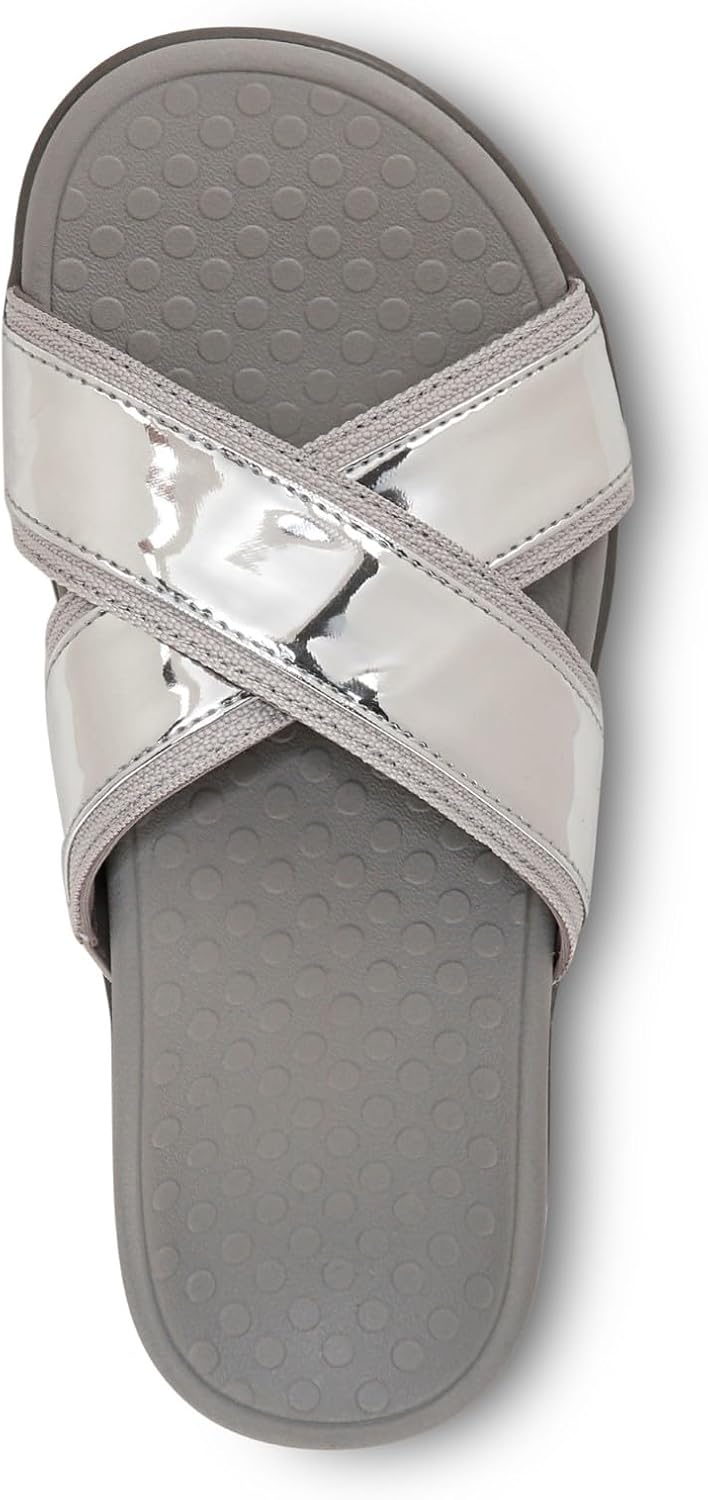 Vionic Merced Women's Cross Strap Slide Orthotic Sandals