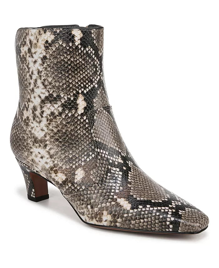 Grey Snake Print Faux Leather