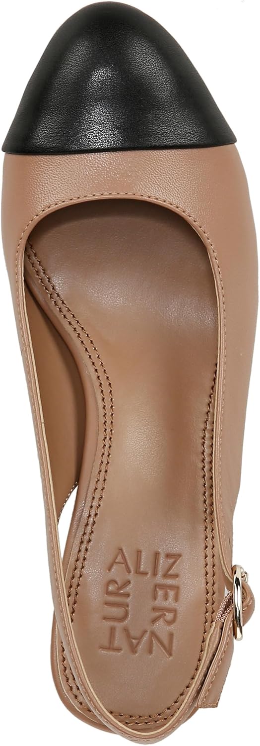 Naturalizer Womens Sophie Cap Toe Slingback Pump