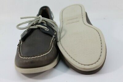 Sperry Top-Sider Preowned A/O 2-Eye Men's Grey/Navy Boat Shoe 9M (SPRRY772)