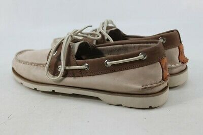 Sperry Top-Sider Preowned Leeward 2-Eye Men's Cream/Tan Boat Shoe 9 M (SPRRY725)