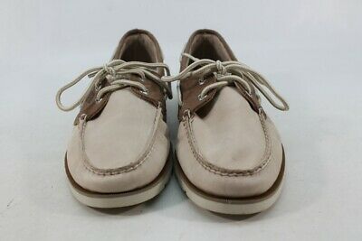 Sperry Top-Sider Preowned Leeward 2-Eye Men's Cream/Tan Boat Shoe 9 M (SPRRY725)