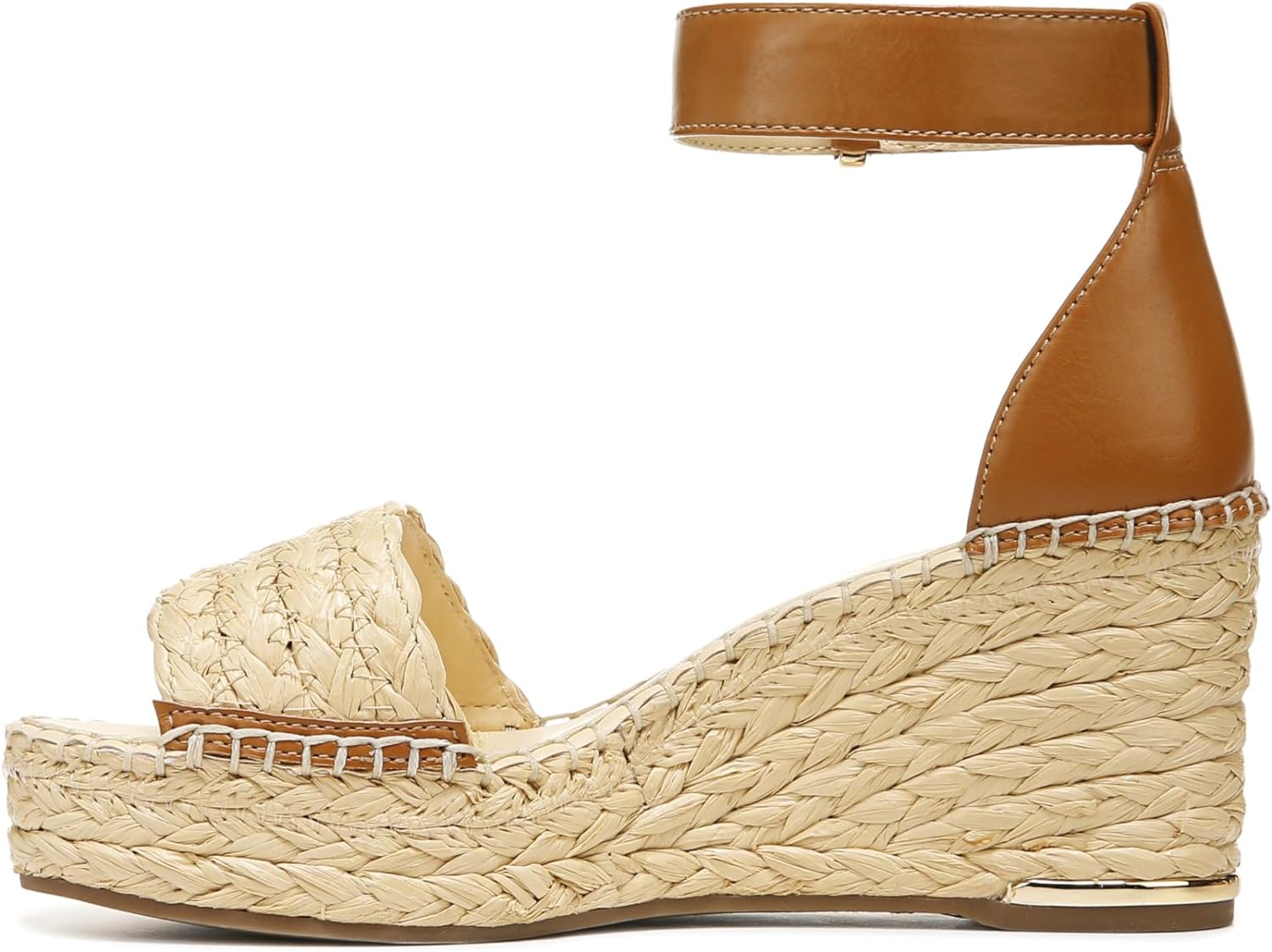 Franco Sarto Womens Clemens Raffia Espadrille Wedge Sandals