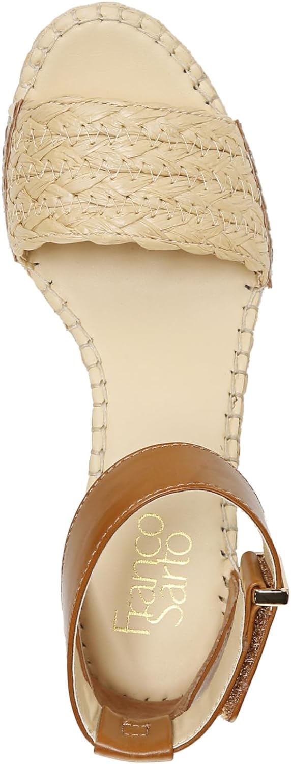 Franco Sarto Womens Clemens Raffia Espadrille Wedge Sandals