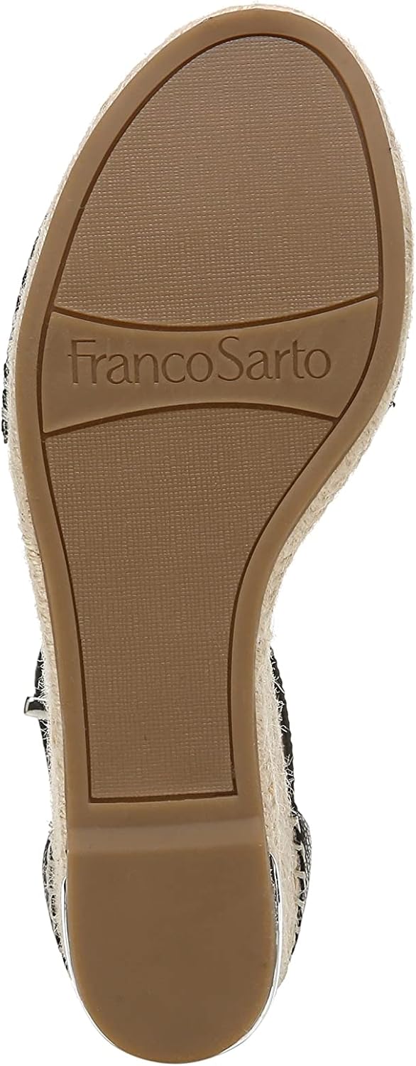 Franco Sarto Womens Clemens Jute Wrapped Espadrille Wedge Sandals