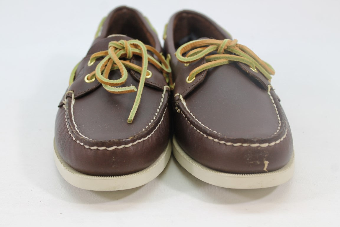 Sperry A/O 2-Eye Women's Brown/White Boat Shoes 10M(ZAP10946)