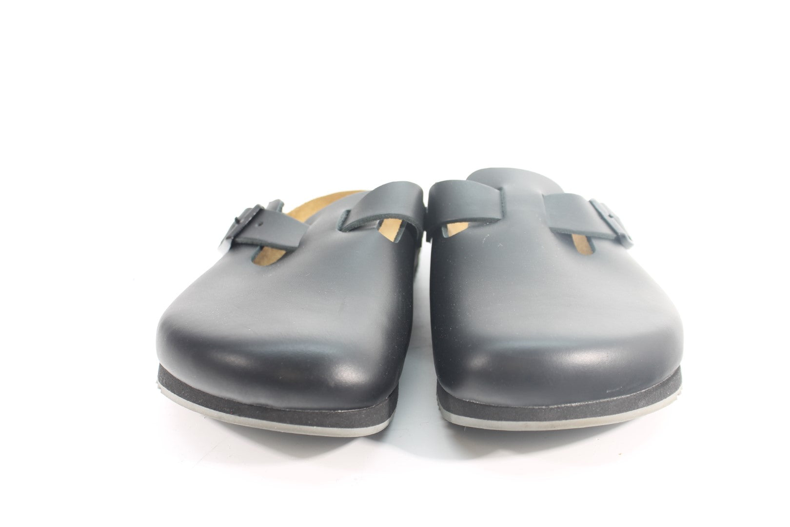 Birkenstock Unisex Boston Leather Black Sandals M5/W7