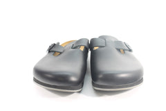 Birkenstock Unisex Boston Leather Black Sandals M5/W7