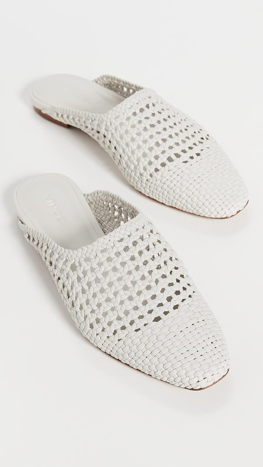 Vince Women's Barrett Woven Leather Mules NW/OB