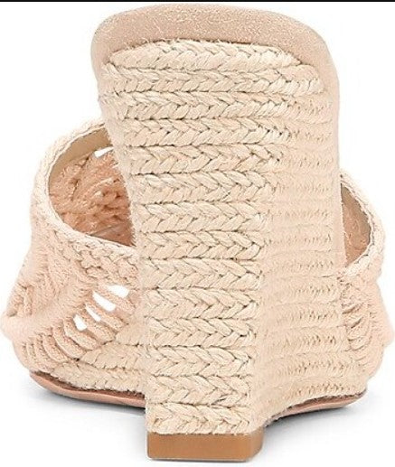 Veronica Beard Women's Ezrah Macrame Wedge Sandals NW/OB