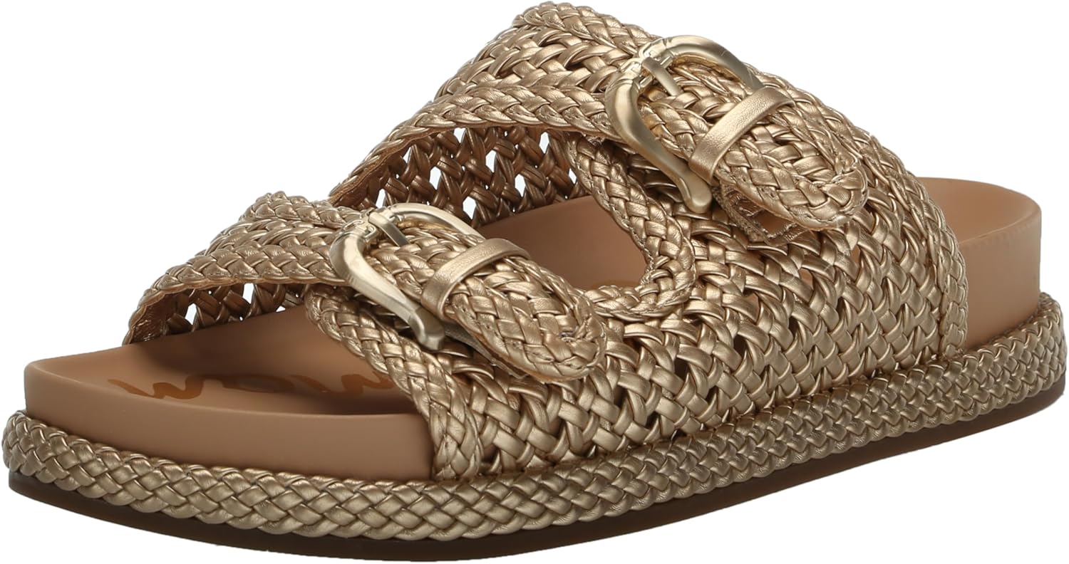 Sam Edelman Women's Reid Buckle Slide Footbed Sandals NW/OB