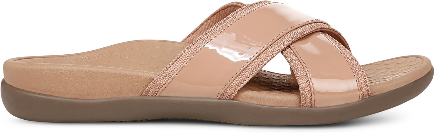 Vionic Women's Merced Cross Strap Slide Sandals NW/OB