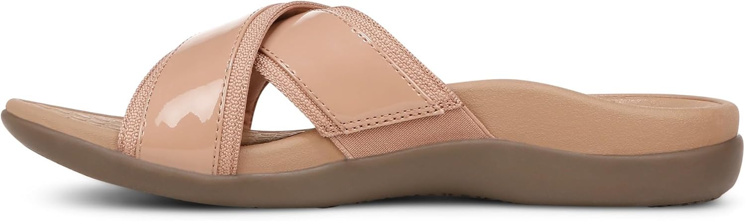 Vionic Women's Merced Cross Strap Slide Sandals NW/OB