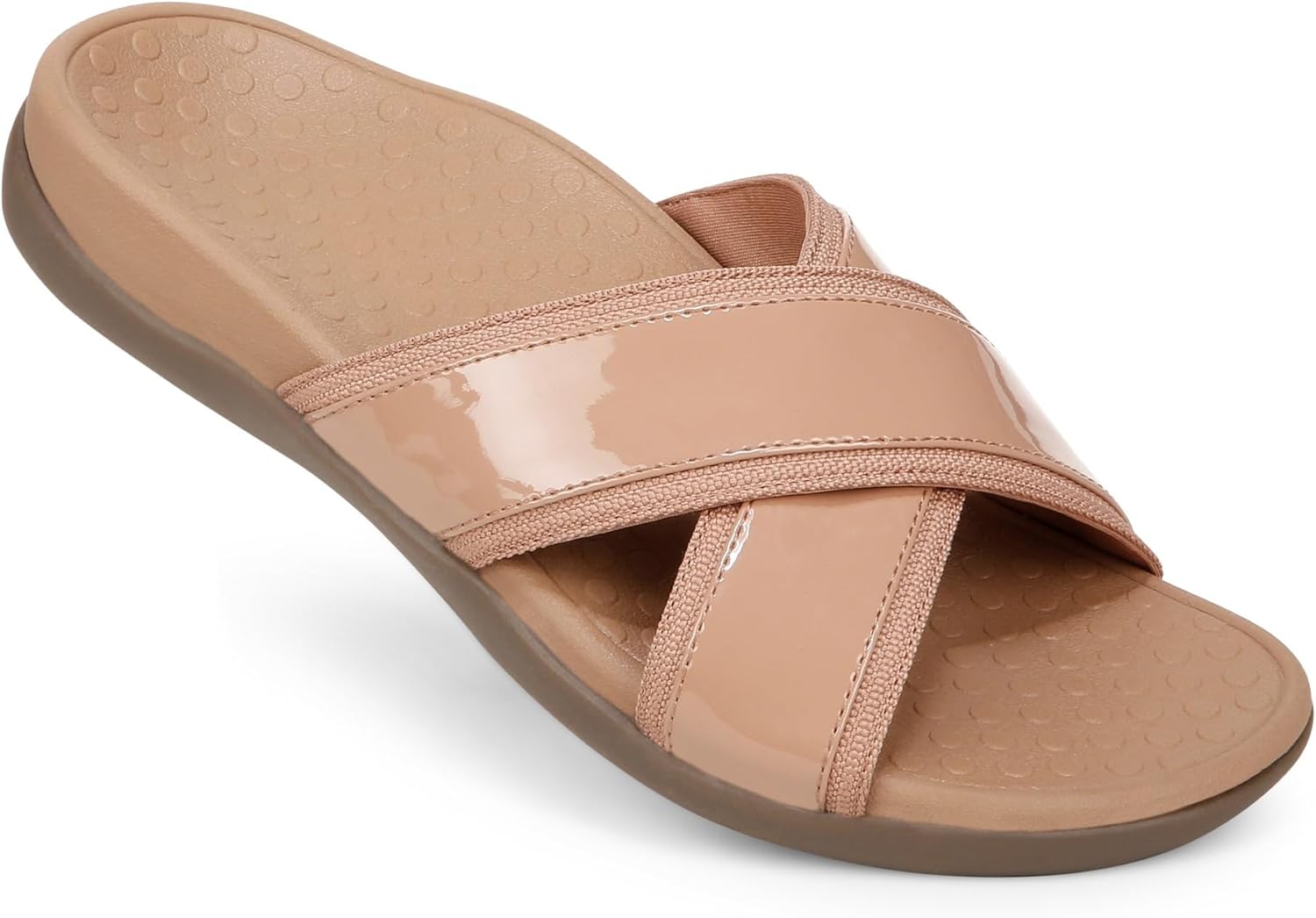 Vionic Women's Merced Cross Strap Slide Sandals NW/OB