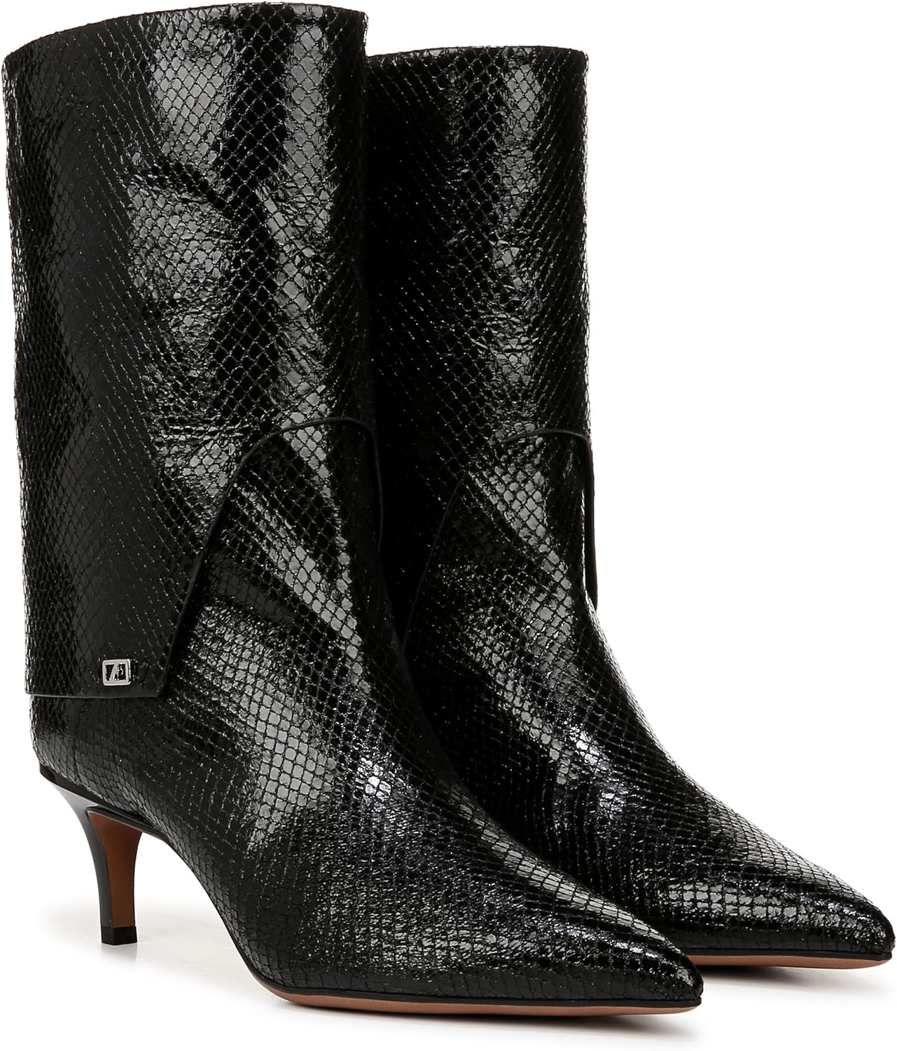 Black Snake Print Faux Leather