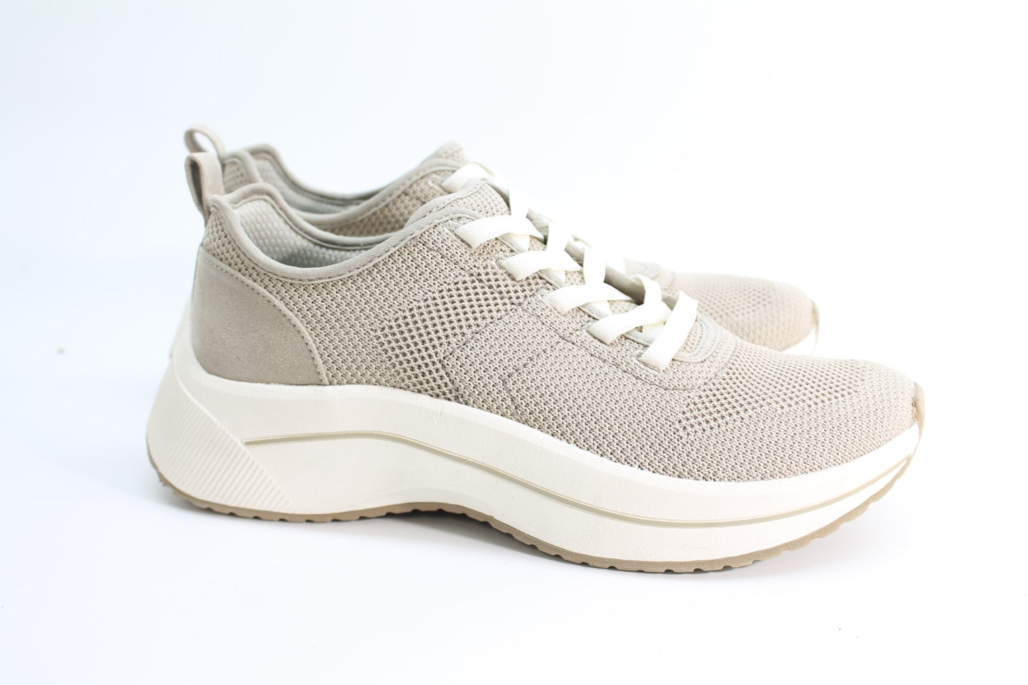 Dr. Scholl's Wannabe Knit Women's Lt Taupe Knit Sneakers Floor Sample