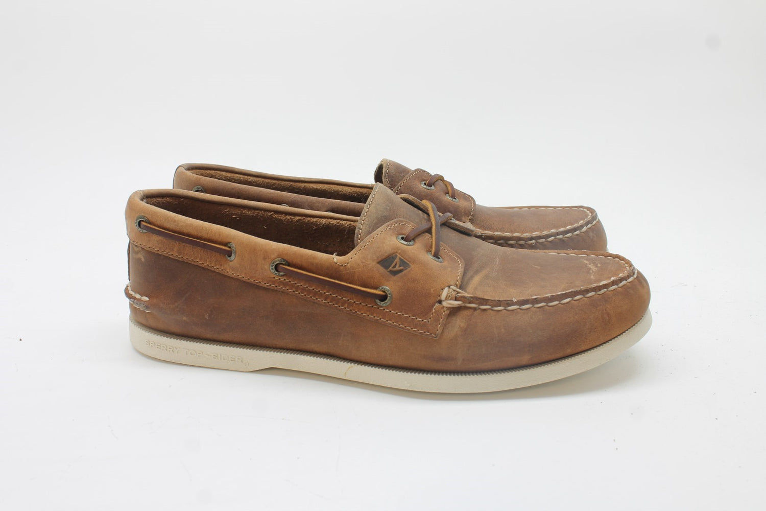 Sperry Top-Sider Men's A/O Cross Lace Boat Shoes Preowned4