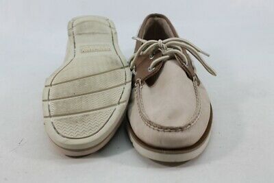 Sperry Top-Sider Preowned Leeward 2-Eye Men's Cream/Tan Boat Shoe 9 M (SPRRY725)