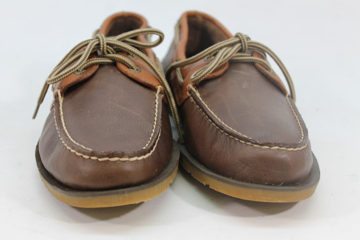 Sperry Top-Sider Men's Leeward 2-Eye Brown/Tan Boat Shoes Right 10M/Left 9.5M