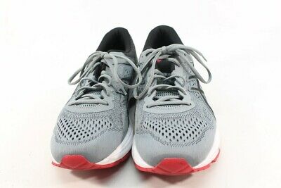 ASICS Mens GT-1000 6 Grey/Black/Classic Red Sneaker 11.5M